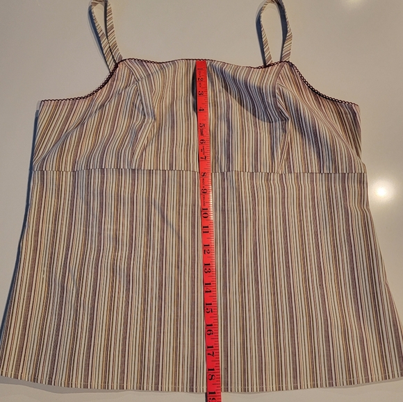 TORRID Pinstripe Open Back Tank Top Size 1 - Picture 11 of 12